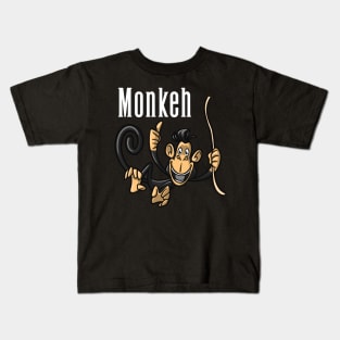 Swinging Monkeh - Time To Monkey Arround Kids T-Shirt